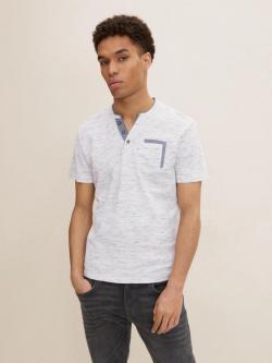 Tom Tailor® One Pocket T-Shirt - White Navu Inject Stripe