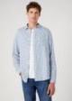 Wrangler® Long Sleeve 1 Pocket Shirt - Captains Blue Check