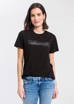 Cross Jeans® T-shirt C-Neck Make It - Black (020)