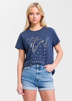 Cross Jeans® T-shirt C-Neck Mess It - Light Navy (470)