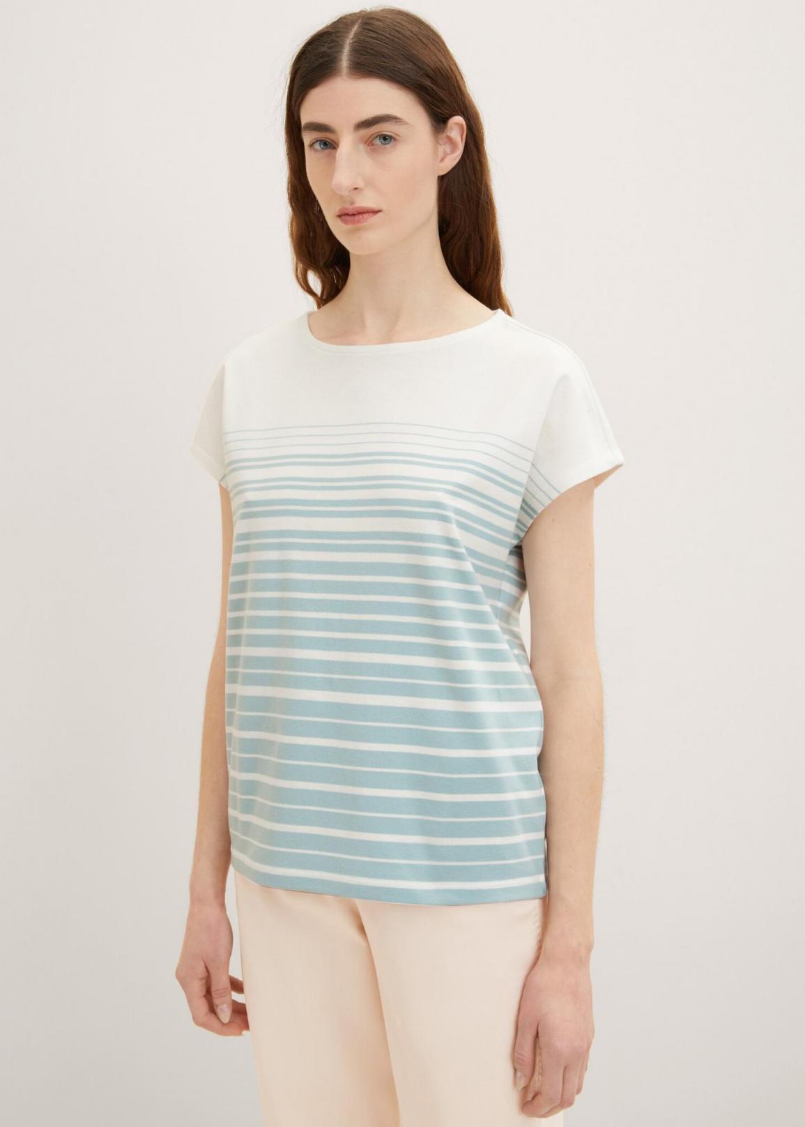 Tom Tailor® Tshirt - Blue Gradient Stripe