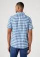 Wrangler Short Sleeve 1 pocket shirt - Deep Watr/White