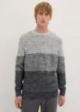 Tom Tailor® Knitted Jumper With Texture - Off White Navy Block Stripe