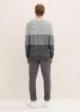 Tom Tailor® Knitted Jumper With Texture - Off White Navy Block Stripe