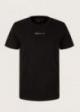 Denim Tom Tailor® T-shirt With A Logo Print - Black