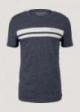 Denim Tom Tailor® T-shirt With A Logo Print - Sky Captain Blue Non-solid