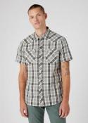 Wrangler® Short Sleeve Western Shirt - Black Check