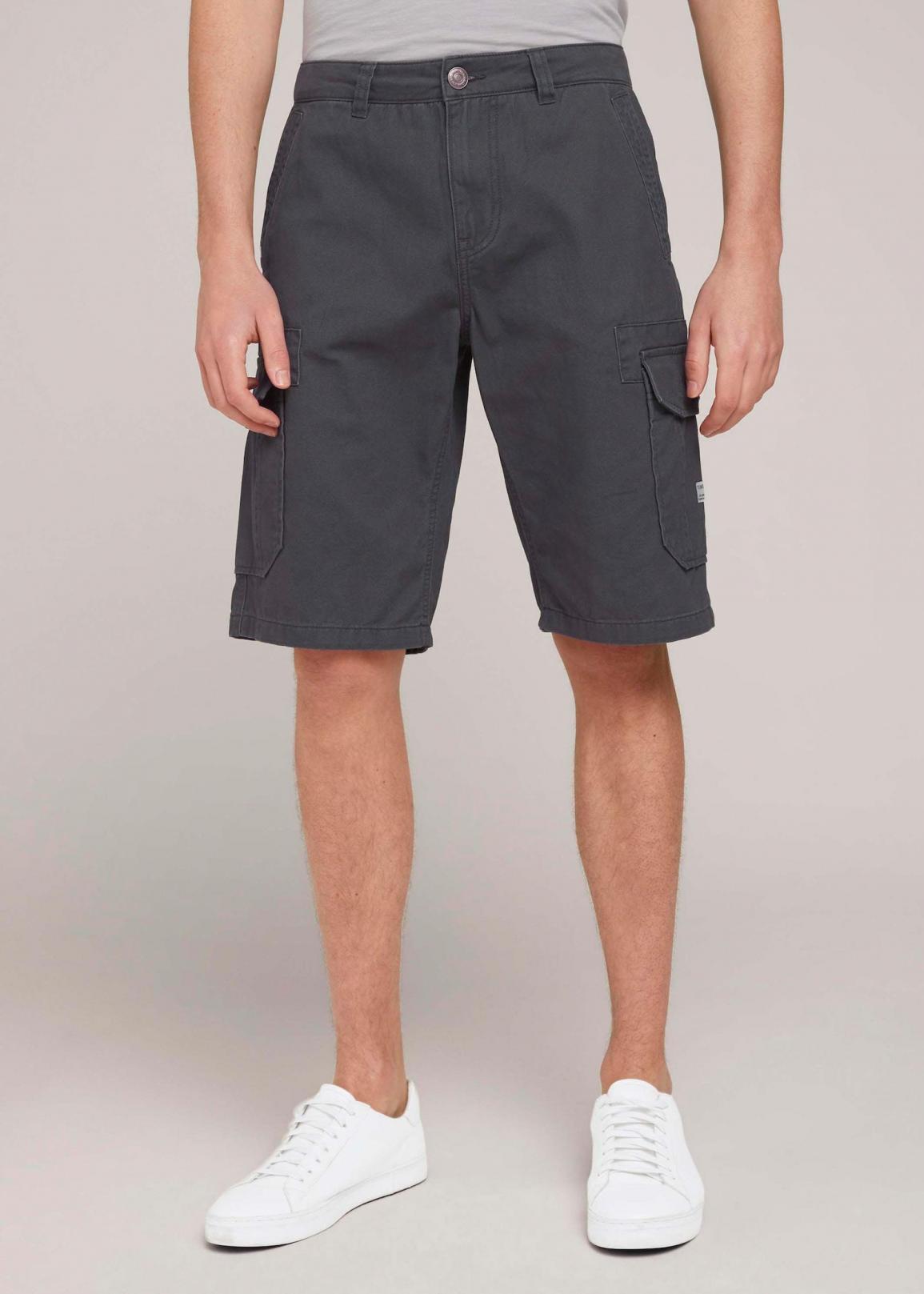 Tom Tailor® Twill Cargo Shorts - Tarmac Grey