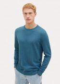 Tom Tailor® Mottled Knitted Sweater - Dark Green Melange