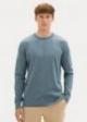 Tom Tailor® Mottled Knitted Sweater - Dusty Dark Teal Melange