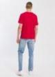 Cross Jeans® T-shirt Authentic Denim C-Neck - Red (007)