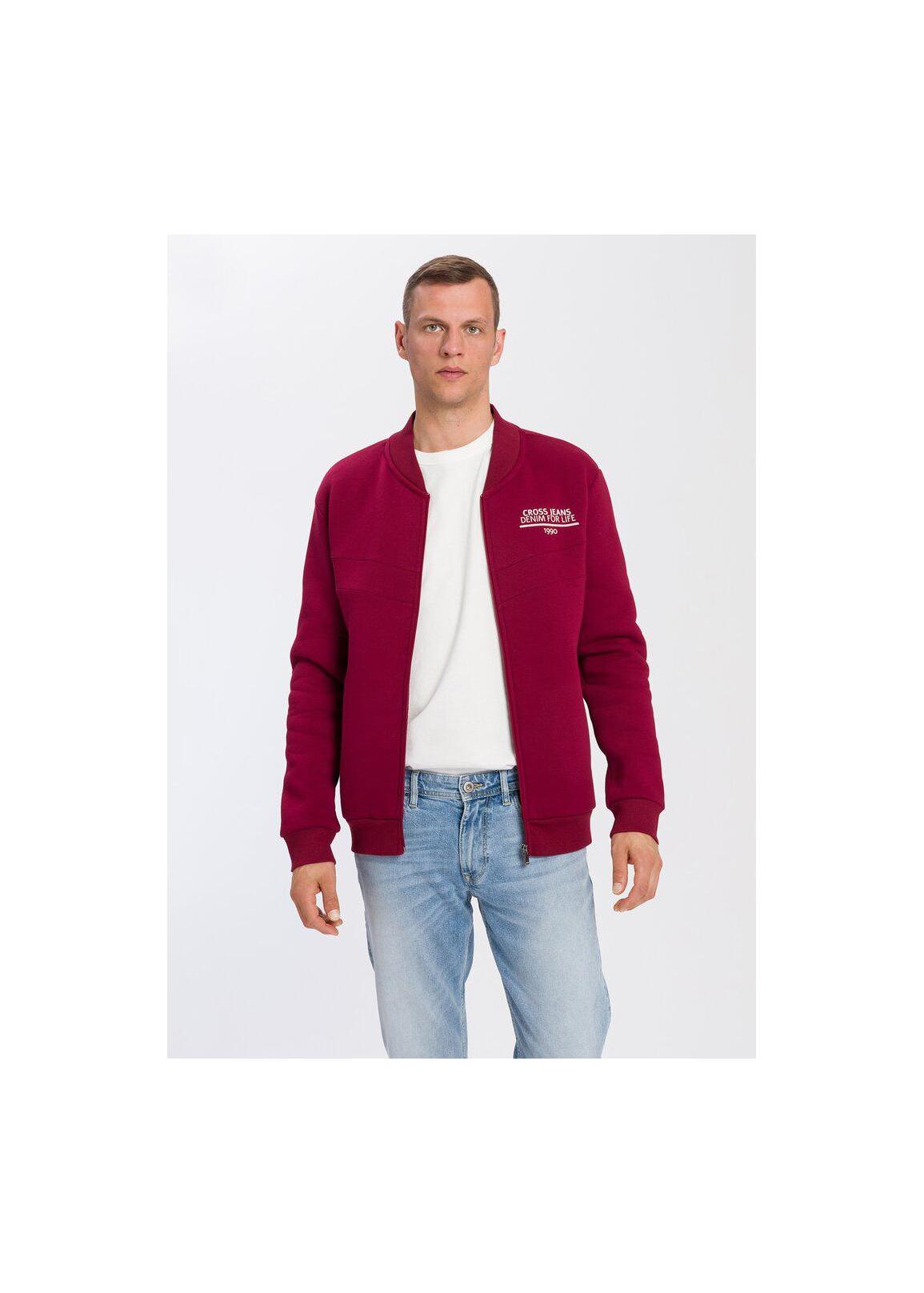 Cross Jeans® Sweater Zip - Bordeaux (407)