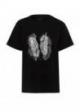 Cross Jeans® T-shirt C-Neck 2 Feathers - Black (020)
