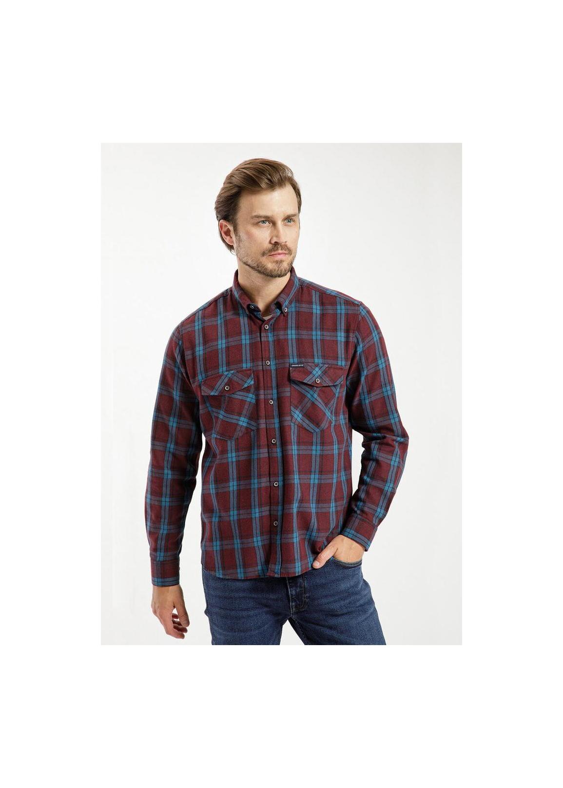 Cross Jeans® Two Pocket Shirt - Bordeaux (407)