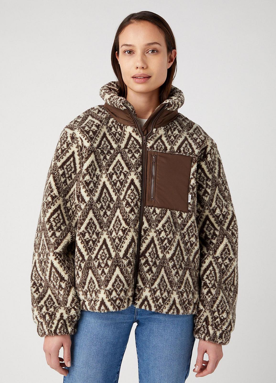 Wrangler® Sherpa Zip Through Jacket - Checotah