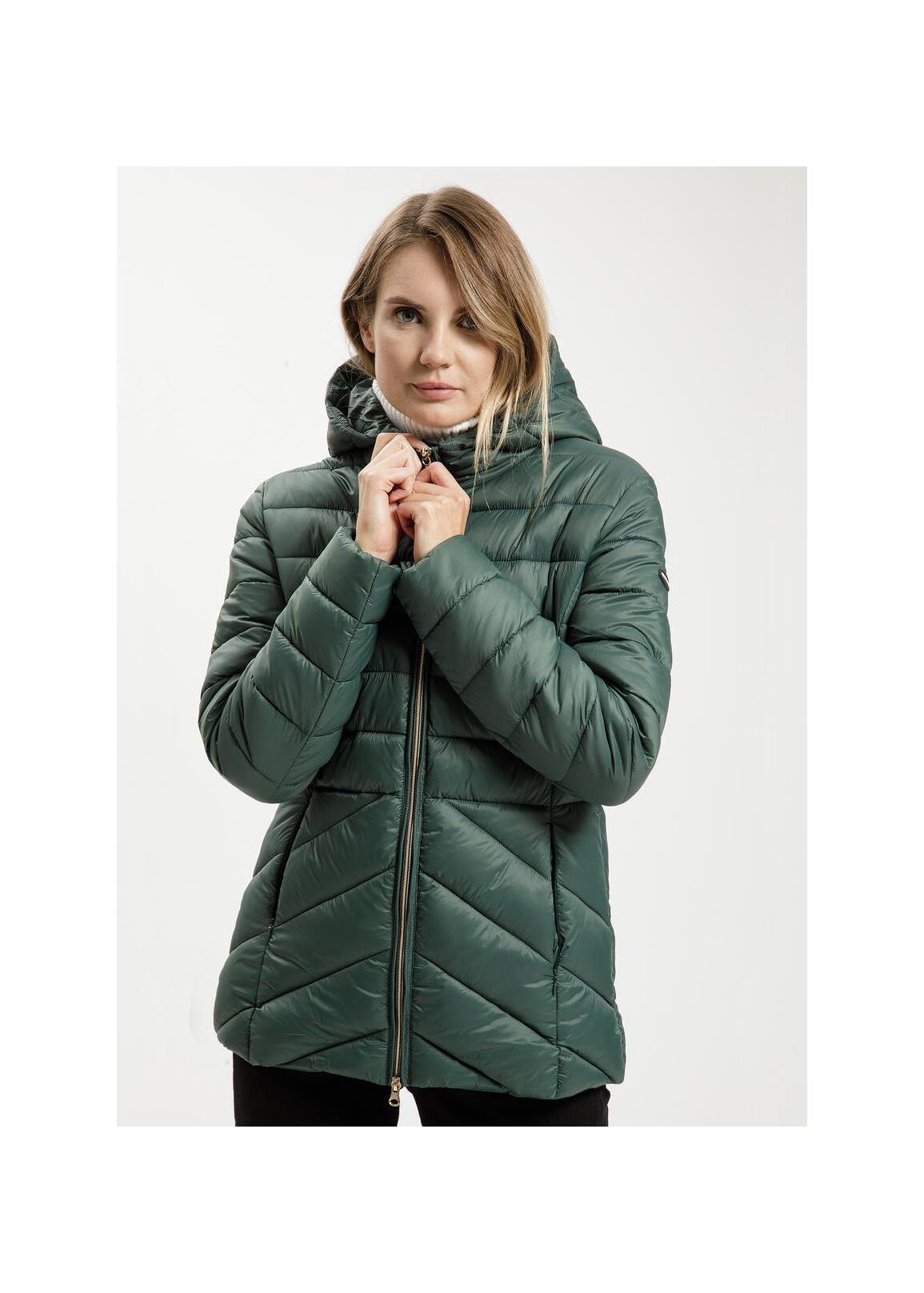 Cross Jeans® Winter Puffer Hoodie Jacket - Green (027)
