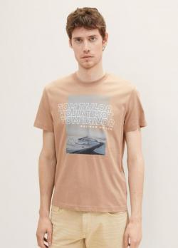 Tom Tailor® T-shirt With A Photo Print - Desert Fawn