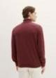 Tom Tailor® Basic Knitted Sweater With A Turtleneck - Tawny Port Red Melange