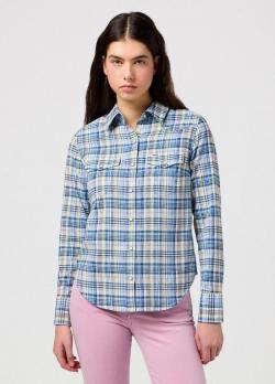 Wrangler® Regular Western Shirt - Cerulean Check