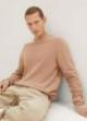 Tom Tailor® Knitted Sweater With Texture - Hazel Brown Melange
