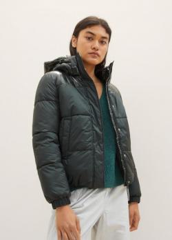 Denim Tom Tailor® Puffer Jacket With A Detachable Hood - Huntsman Green