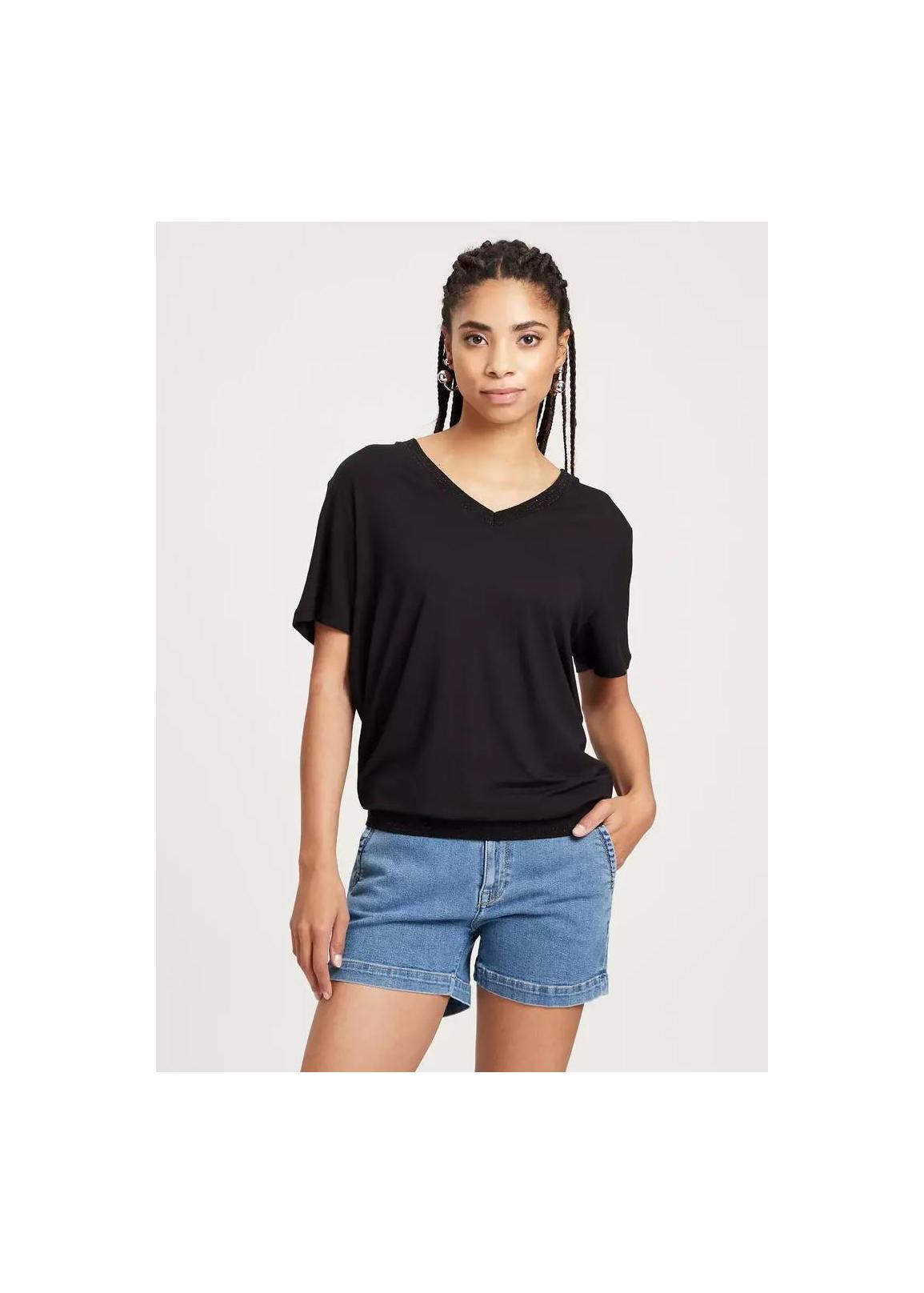 Cross Jeans® T-shirt V-Neck - Black (020)