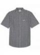 Wrangler® Short Sleeve 1 Pocket Shirt - Black Iris Check