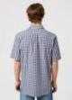 Wrangler® Short Sleeve 1 Pocket Shirt - Black Iris Check