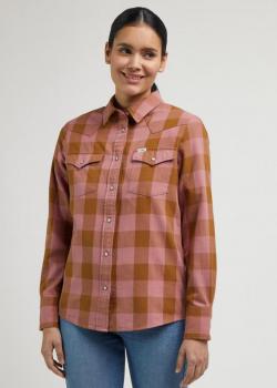 Lee® Western Shirt - Dark Mauve Check