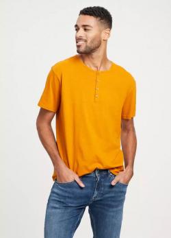 Cross Jeans® Button Tshirt - Mustard (162)