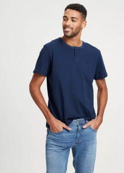 Cross Jeans® Button Tshirt - Navy (001)
