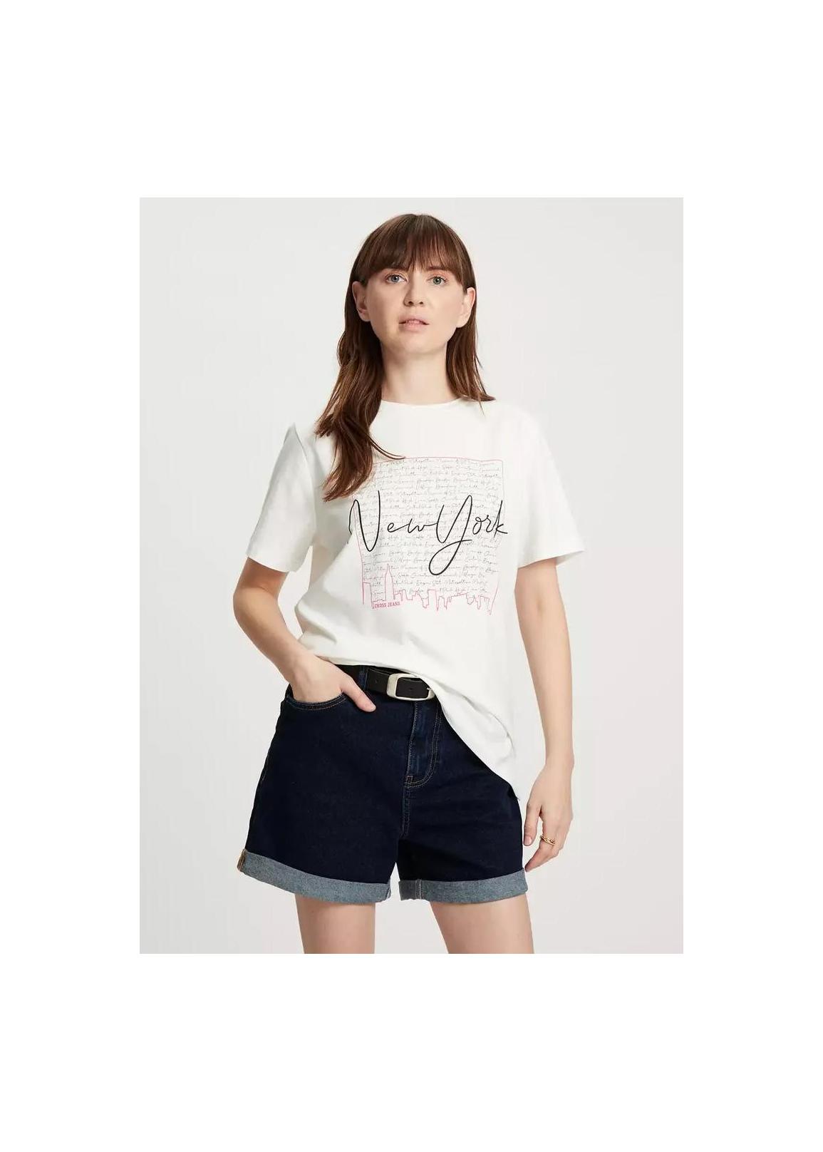 Cross Jeans® New York T-Shirt - Ecru (028)