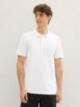 Denim Tom Tailor® Basic Polo Shirt With A Logo Print - White