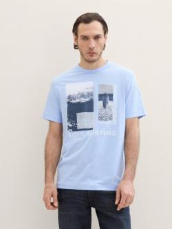 Tom Tailor® Print T-Shirt - Windsurf Blue