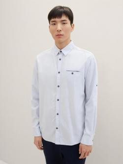 Tom Tailor® Textured Shirt - Light Blue Small Structure