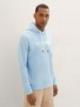 Tom Tailor® Hoodie With A Logo Print - Washed Out Middle Blue