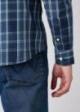Wrangler® Long Sleeve 1 Pocket Shirt - Check Dark Denim