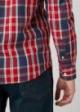 Wrangler® Long Sleeve 1 Pocket Shirt Check - Chinese Red