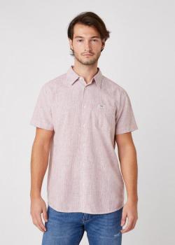 Wrangler® Short Sleeve 1 Pocket Shirt - Barn Red