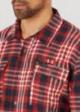 Wrangler® ATG Long Sleve Flanner Shirt - Dark Red