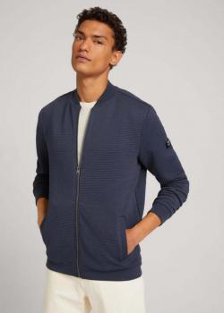 Tom Tailor® Bomber Jacket Out Of Structure - Blueish Grey