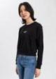 Crop Jeans® Sweatshirt Crop - Black (020)