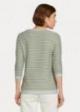 Denim Tom Tailor® Sweater - Green White Structured Stripe