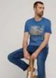 Tom Tailor® Overdyed T Shirt With Print - Victory Blue