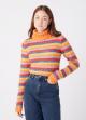 Wrangler® Plush Sweater - Coral Rose Stripe