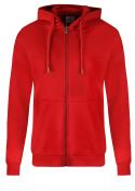 Cross Jeans® Sweatshirt Zip Hoodie - Red (007)