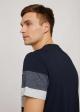 Multi-coloured t-shirt with a striped pattern - Sky Captain Blue