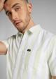 Lee® Short Sleeve Leesure Shirt - Canary Green Stripe