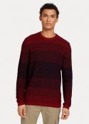 Denim Tom Tailor® Sweater - Burgundy Navy Block Structure