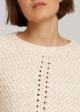 Tom Tailor® Overcut Shoulder Pullover - Cozy Beige Melange